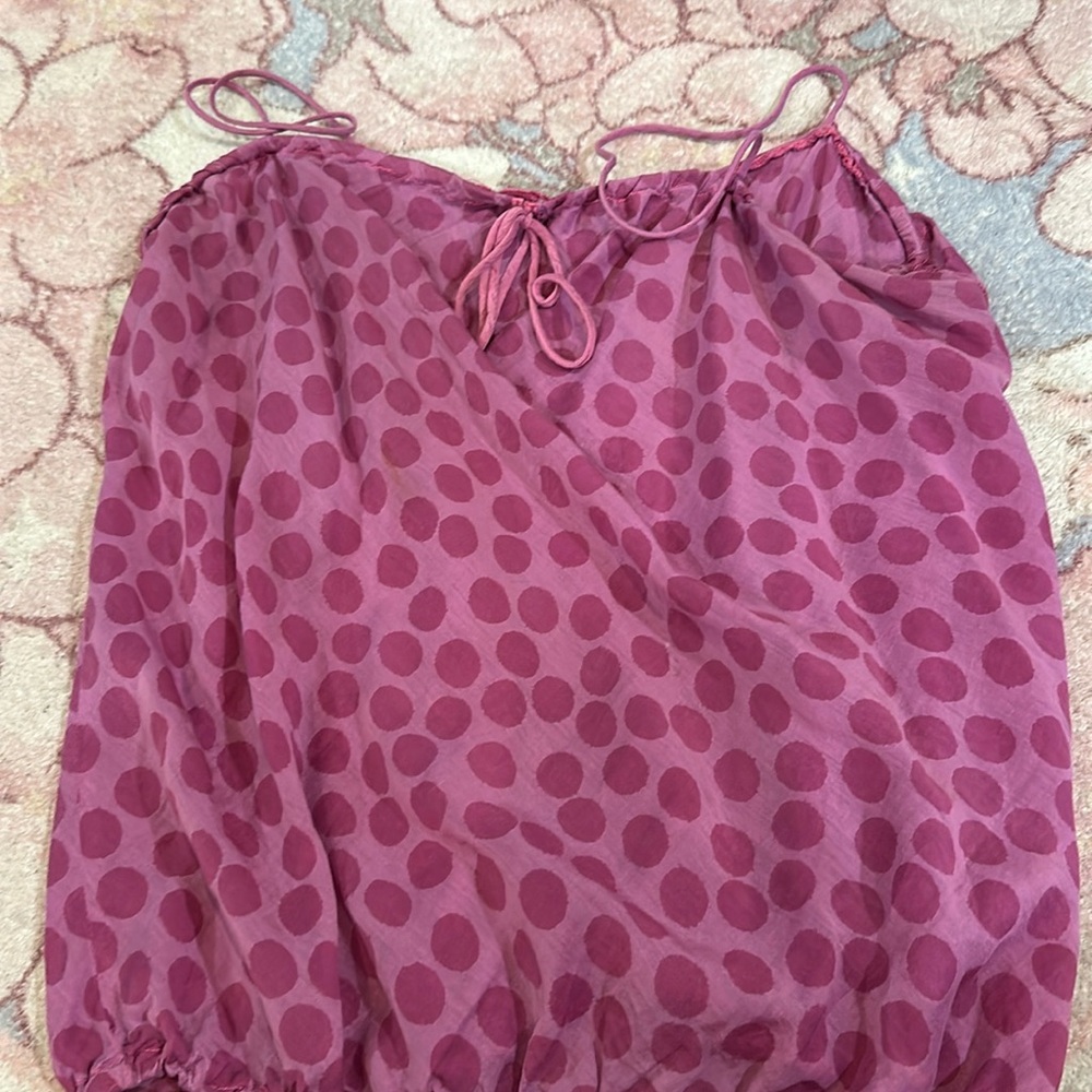 Splendid purple polka dot top